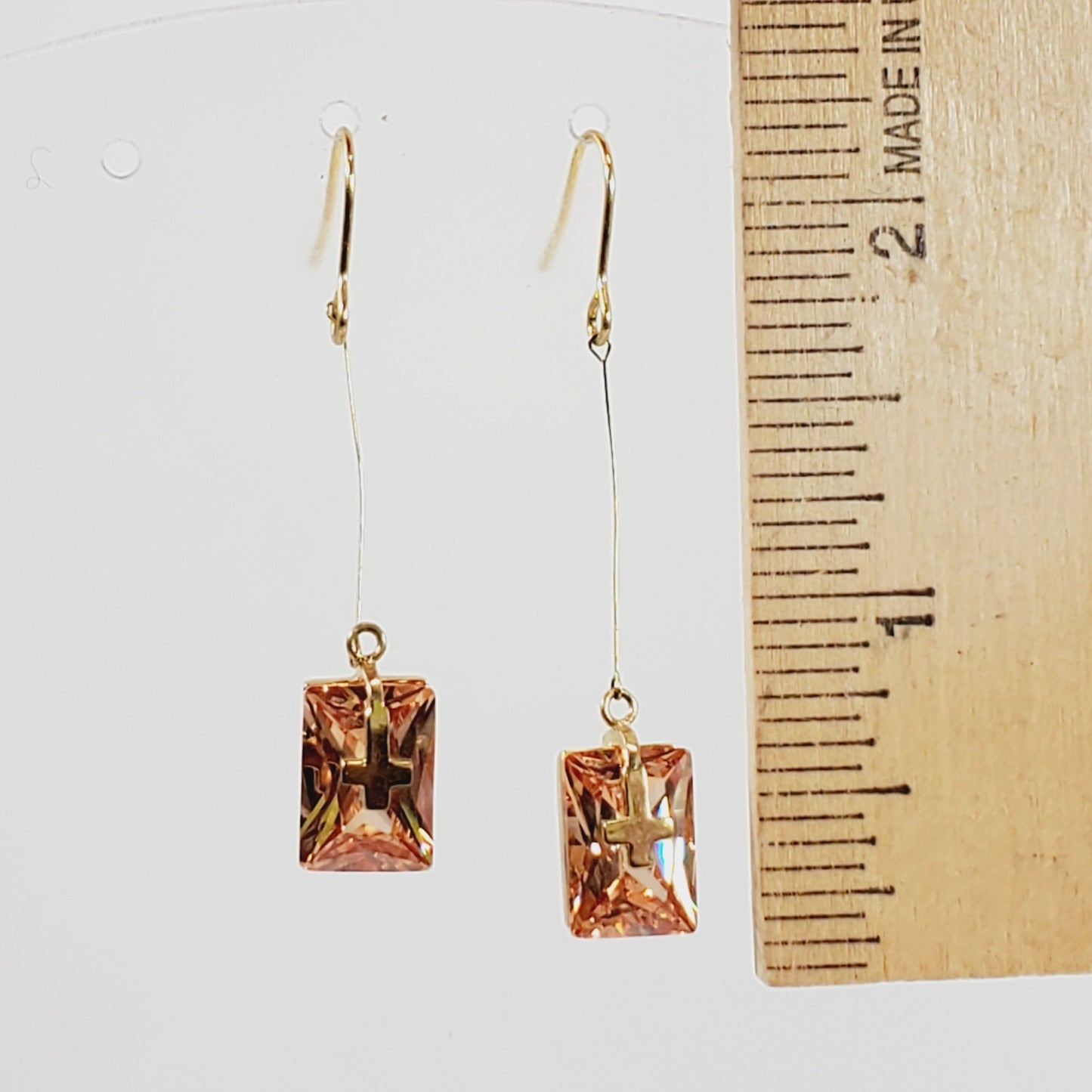 Vintage Crystal Dangling Pierced Earrings - Unique Collectibles