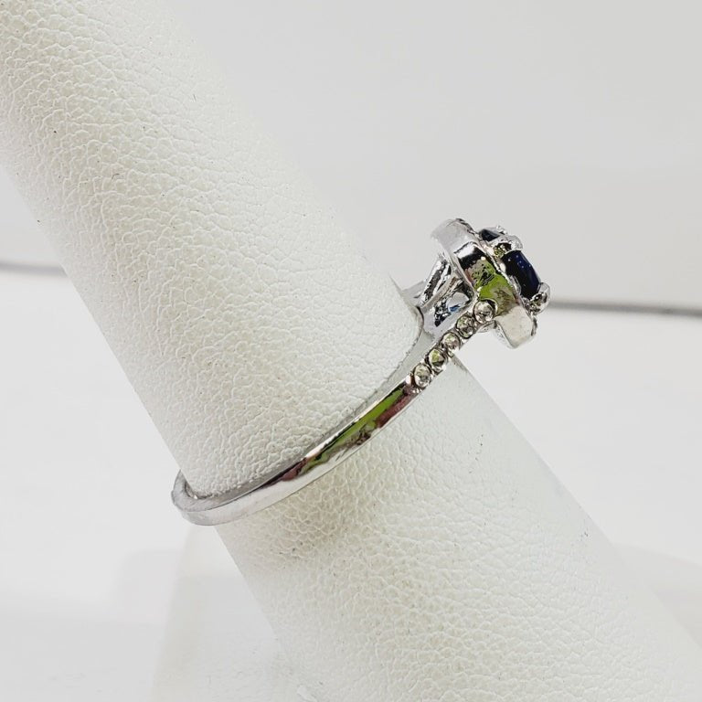 Blue Crystal Ring Size 7.25 - Unique Collectibles