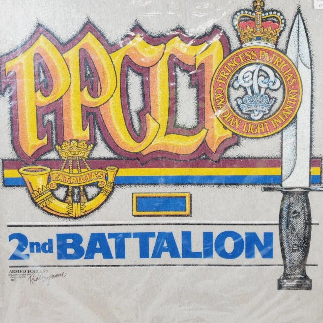 Vintage Fabric Silkscreened Wall Art Princess Patricia's Light Infantry - Unique Collectibles