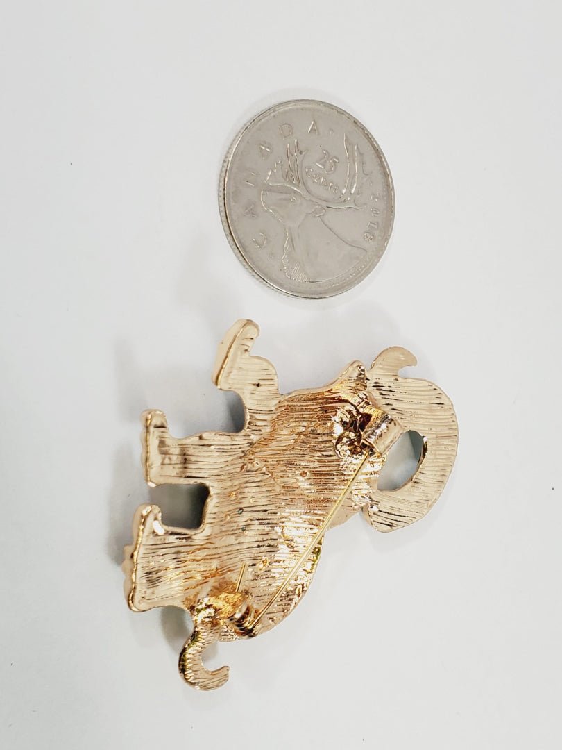 Elephant Brooch Trunk is UP - Unique Collectibles
