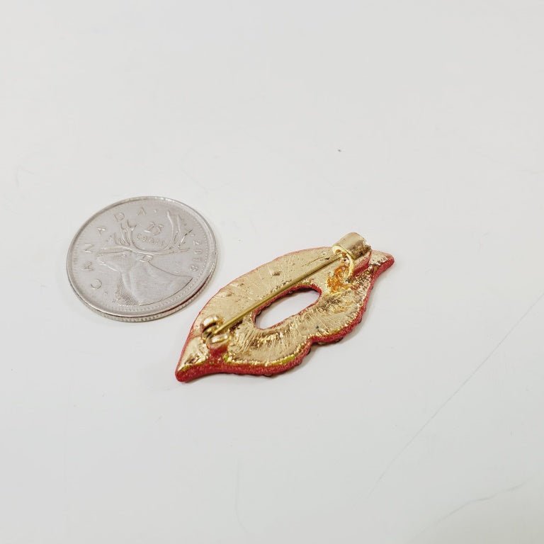 Fun Red Crystal Lips Brooch - Unique Collectibles