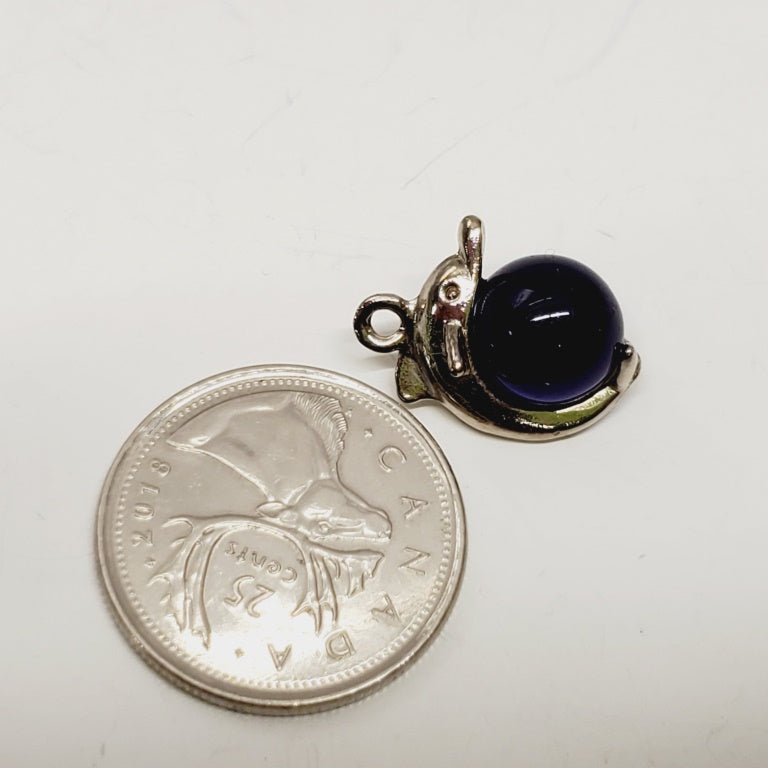 Dolphin on Blue Glass Pendant - Unique Collectibles