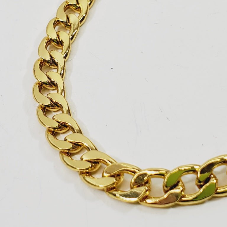 Elegant Gold Tone 7" Bracelet Curb Links - Unique Collectibles