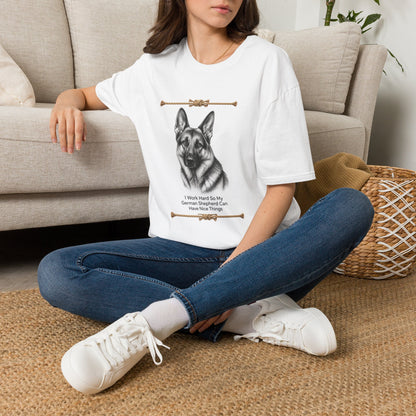 German Shepherd Portrait T-Shirt | Detailed Dog Face Tee