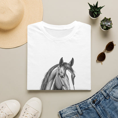 Quarter Horse Portrait T-Shirt | I Work Hard So My Quarterhorse Can Have [...]