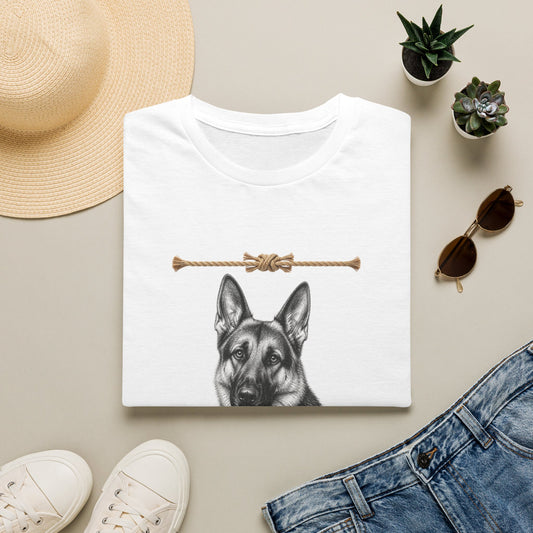 German Shepherd Portrait T-Shirt | Detailed Dog Face Tee