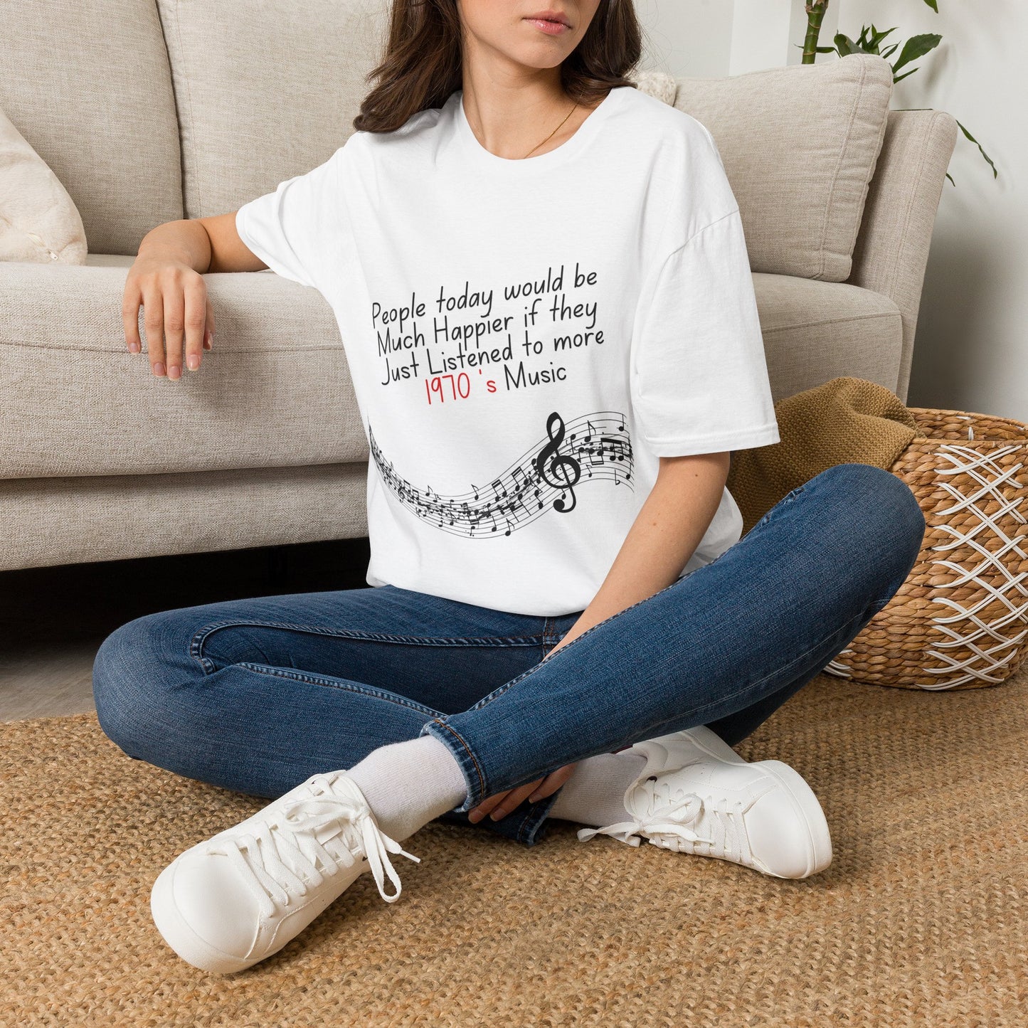 1970s Music Quote T-Shirt People Would Be Happier
