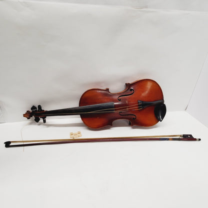 Antique Copy Of Antonius Stradivarius Vioin with Nippon Bow & Black Case
