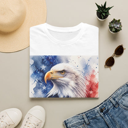 American Flag Bald Eagle 4th of July T-Shirt | Patriotic Eagle Tee