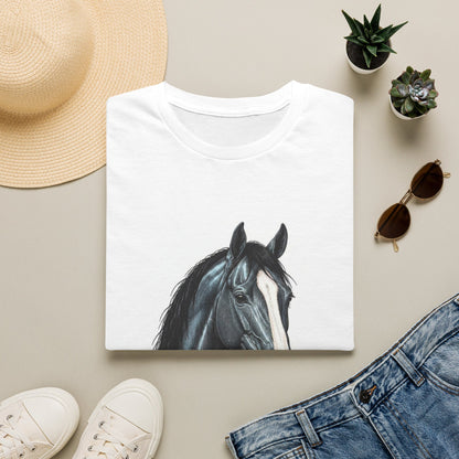 Quarter Horse Portrait T-Shirt | I Work Hard My Quarterhorse Can Have Nice [...]
