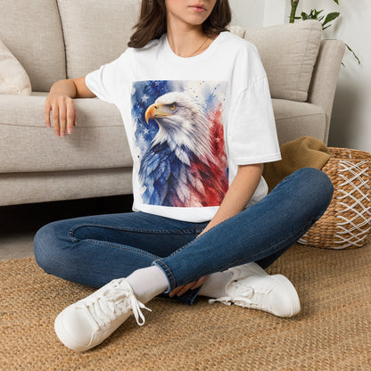 American Flag Bald Eagle 4th of July T-Shirt | Patriotic Eagle Tee