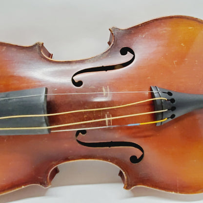 Antique Copy Of Antonius Stradivarius Vioin with Nippon Bow & Black Case