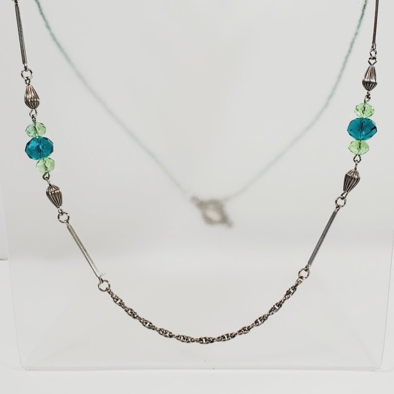 Vintage Handmade Necklace 24" With Toggle Closure - Unique Collectibles