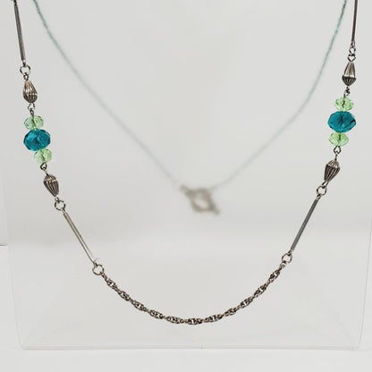 Vintage Handmade Necklace 24" With Toggle Closure - Unique Collectibles