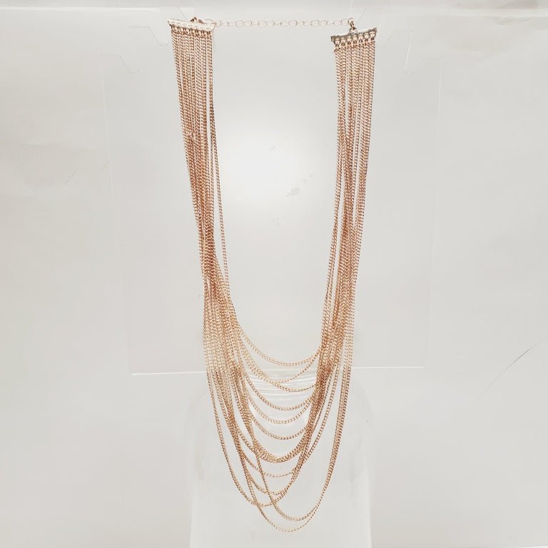 Vintage Multi Strand Chain Necklace 18" - Unique Collectibles