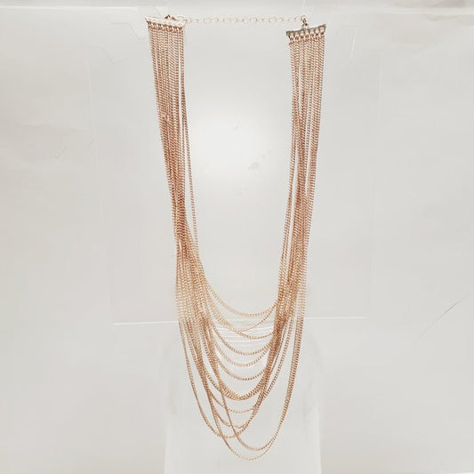 Vintage Multi Strand Chain Necklace 18" - Unique Collectibles