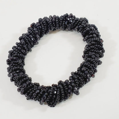 Black Beaded Twist Bracelet - Unique Collectibles