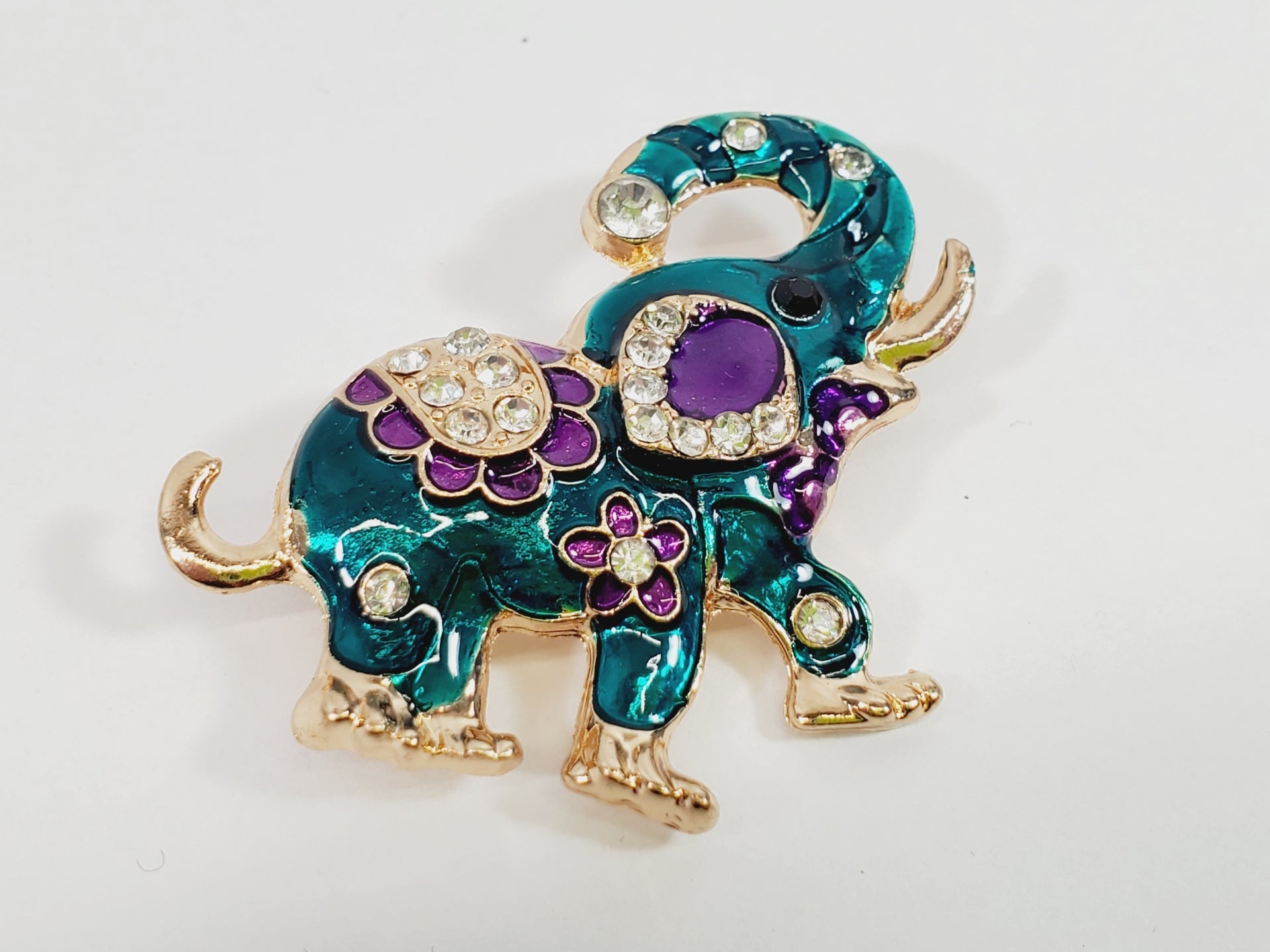 Elephant Brooch Trunk is UP - Unique Collectibles
