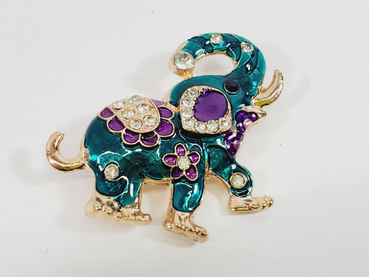 Elephant Brooch Trunk is UP - Unique Collectibles