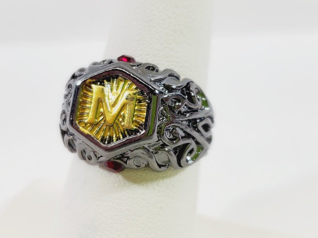 Monogrammed M Men's Ring Size 9 - Unique Collectibles