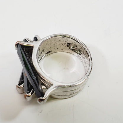 Vintage Crystal Ring Size 7 - Unique Collectibles