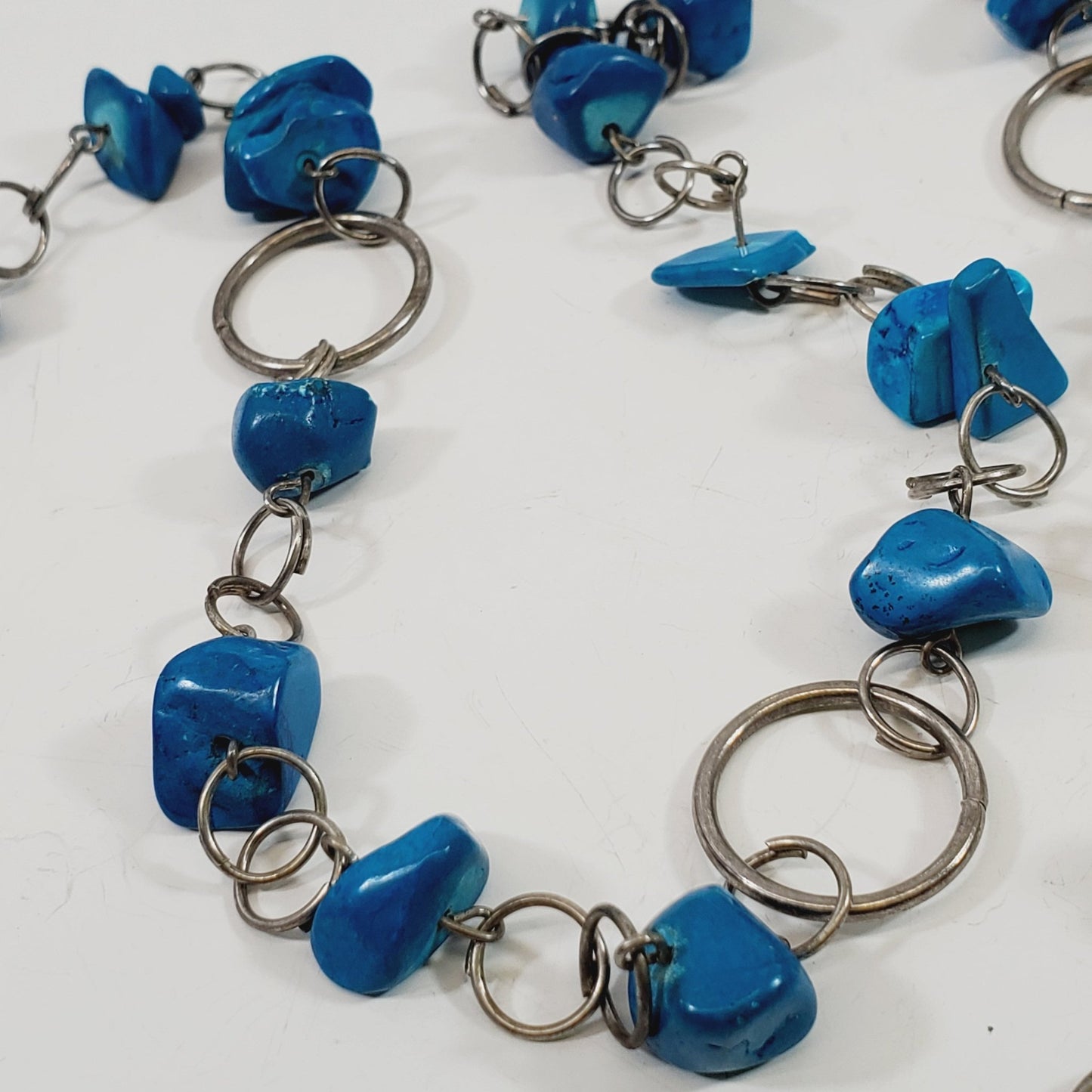 30" Necklace with Blue Stones - Unique Collectibles