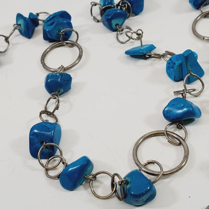 30" Necklace with Blue Stones - Unique Collectibles
