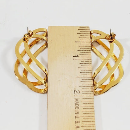 Vintage Spiral Pierced Earrings - Unique Collectibles