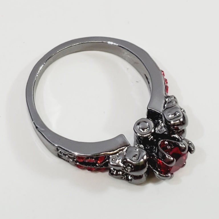 Red Crystal Ring Size 5.5 - Unique Collectibles