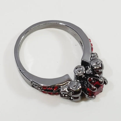 Red Crystal Ring Size 5.5 - Unique Collectibles