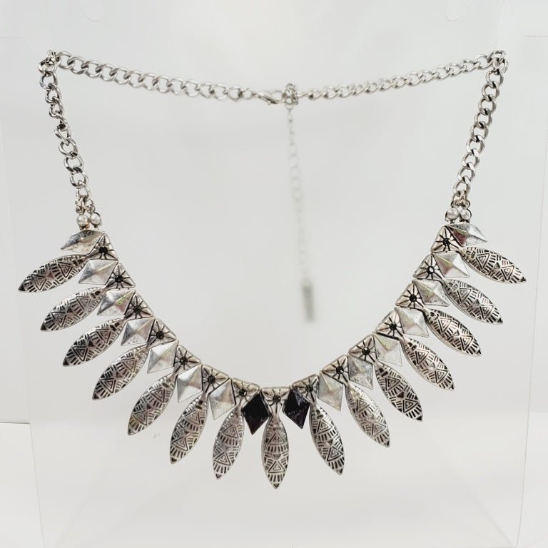 Tribal - Inspired Geometric Statement Necklace - Unique Collectibles