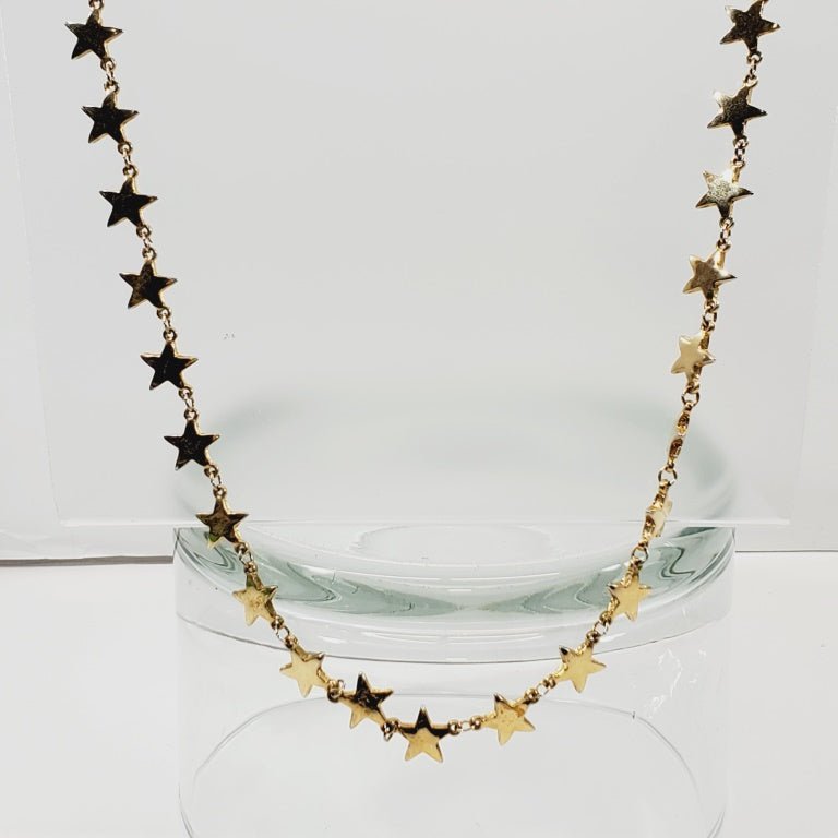 Vintage Signed D'Orlan Star Shaped Necklace 24" - Unique Collectibles