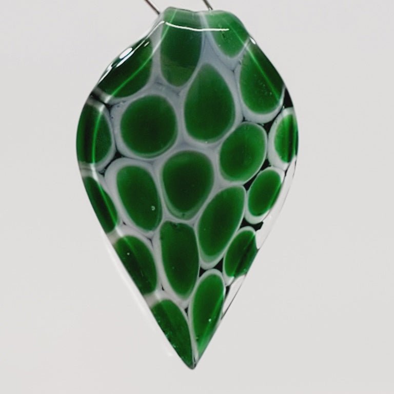 Handmade Large Art Glass Pendant - Unique Collectibles