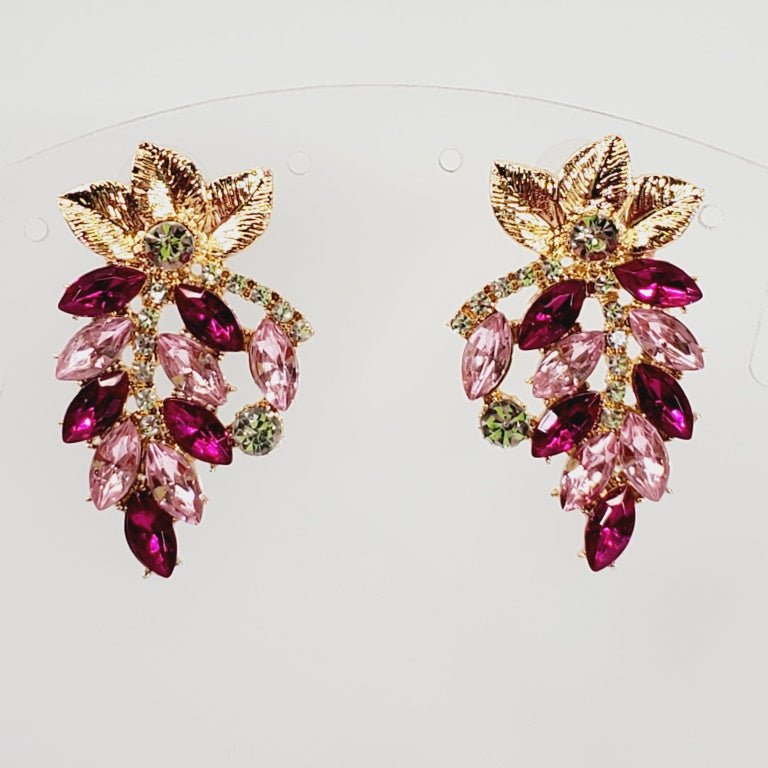 Fancy Crystal Pierced Earrings - Unique Collectibles