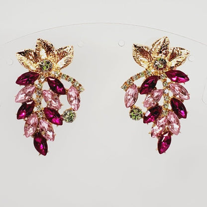 Fancy Crystal Pierced Earrings - Unique Collectibles