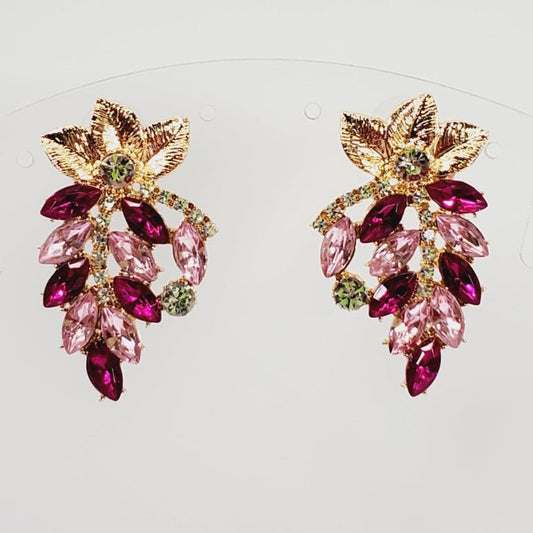 Fancy Crystal Pierced Earrings - Unique Collectibles