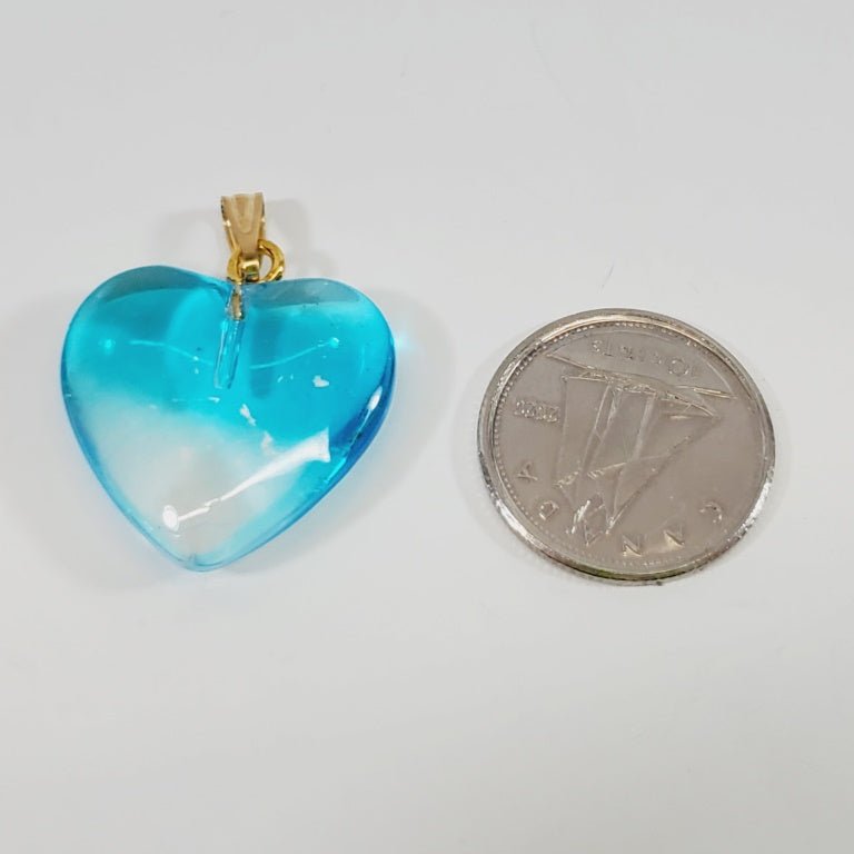 Glass Heart Shaped Pendant - Unique Collectibles