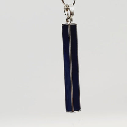 Navy Blue Enamel Pendant - Unique Collectibles