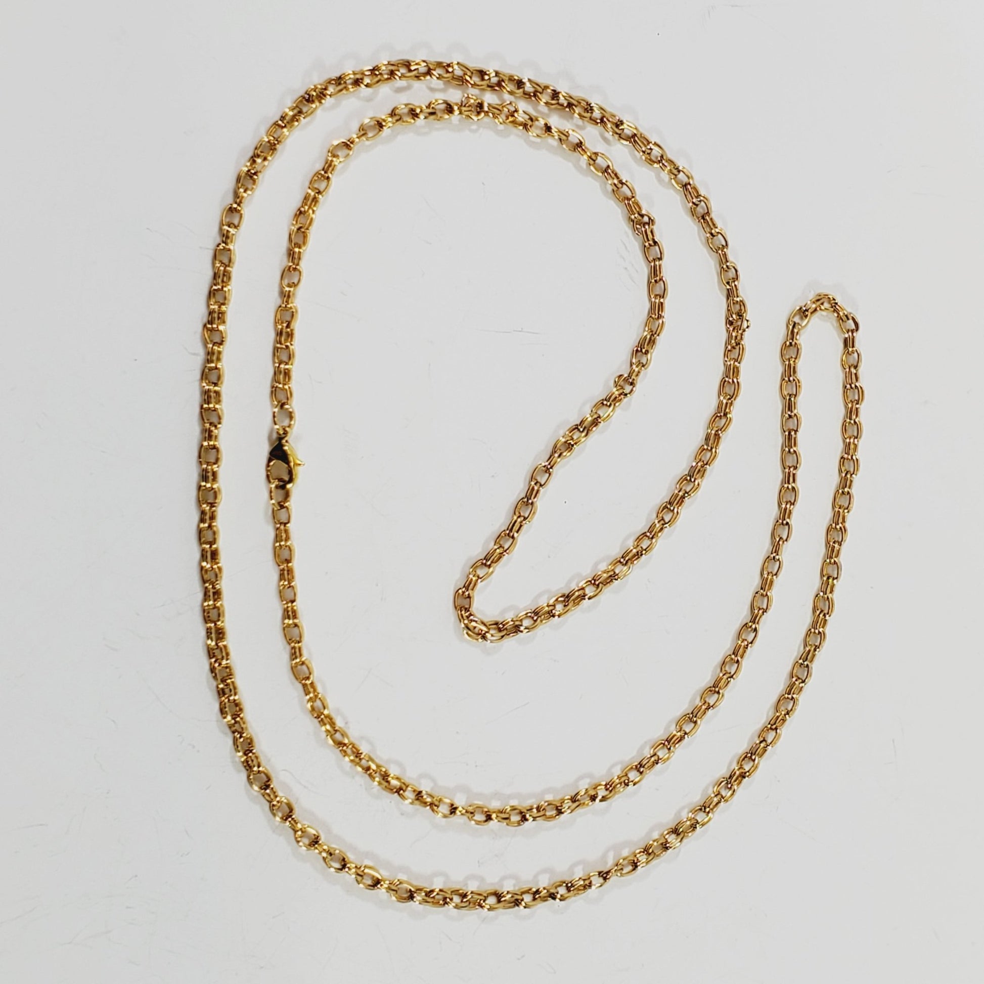 Vintage Goldtone Sweater Necklace Chain 32" - Unique Collectibles