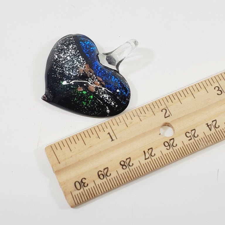 Murano Art Glass Heart Pendant - Unique Collectibles