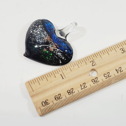Murano Art Glass Heart Pendant - Unique Collectibles