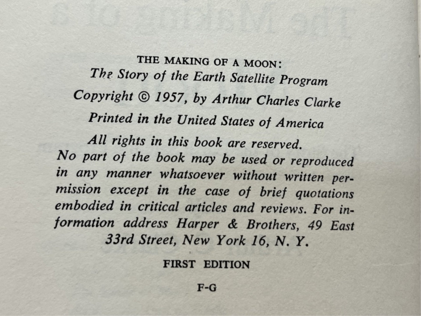 The Making of a Moon by Arthur Clarke 1st Edition - Unique Collectibles
