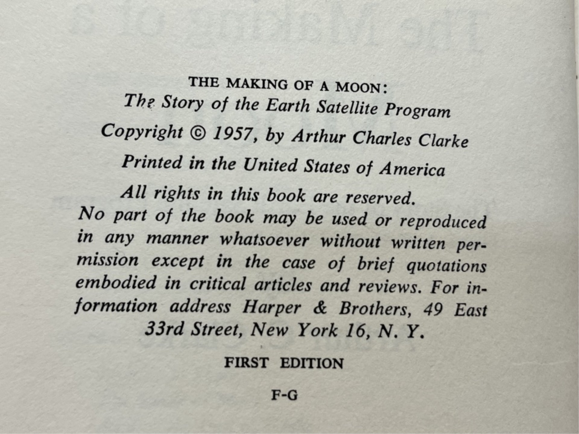 The Making of a Moon by Arthur Clarke 1st Edition - Unique Collectibles