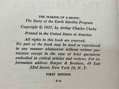 The Making of a Moon by Arthur Clarke 1st Edition - Unique Collectibles