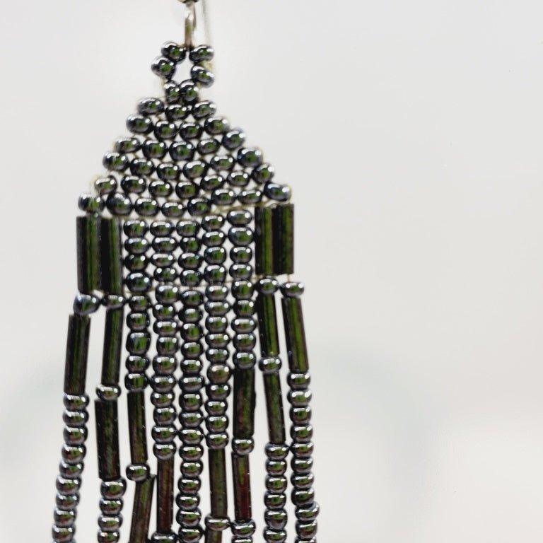 Glass Beaded Bo Ho Earrings - Unique Collectibles