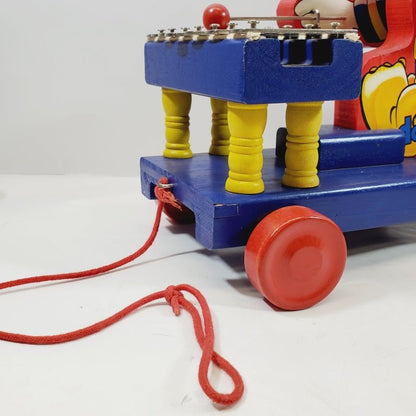 Fisher - Price Donald Duck Xylophone Wooden Pull Toy 185 1938 - 1952 - Unique Collectibles