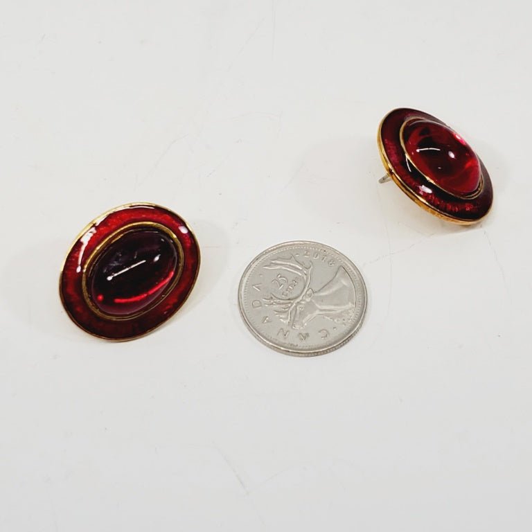 Vintage Gorgeous Red Earrings - Unique Collectibles