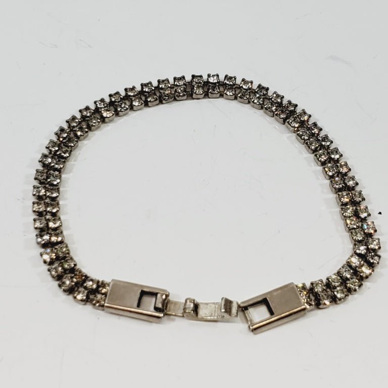 Vintage Rhinestone Bracelet 7" Long - Unique Collectibles