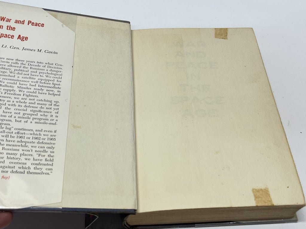 1958 War and Peace in the Space Age by James Gavin 1st Edition - Unique Collectibles