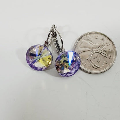 Iridescent Crystal Earrings - Unique Collectibles